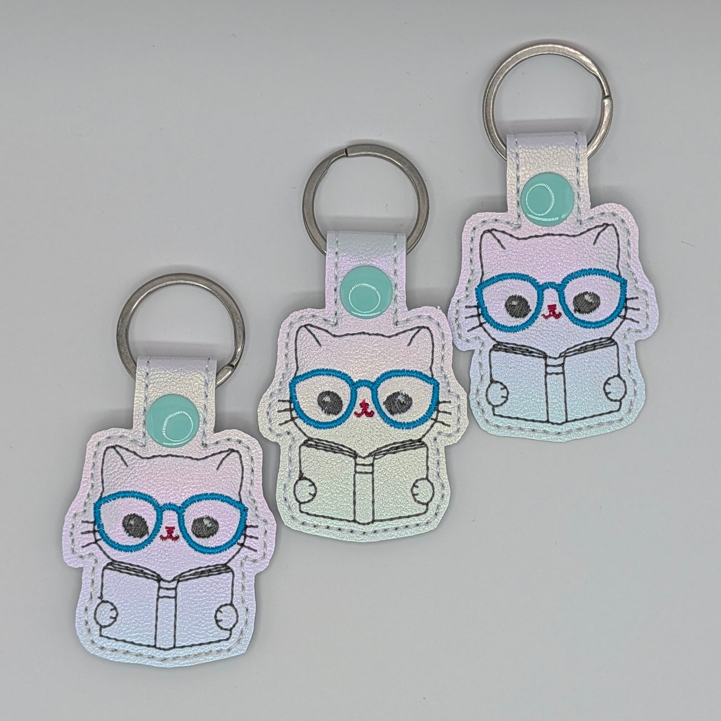 Reading Cat Keychains