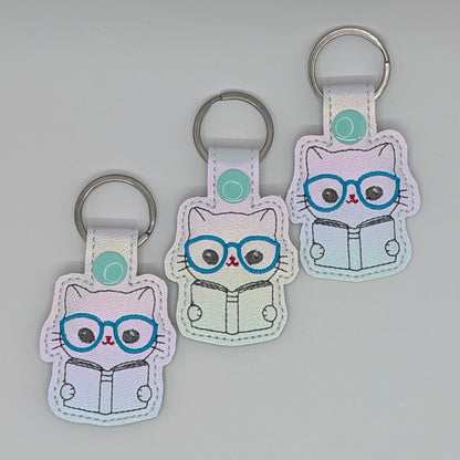 Reading Cat Keychains