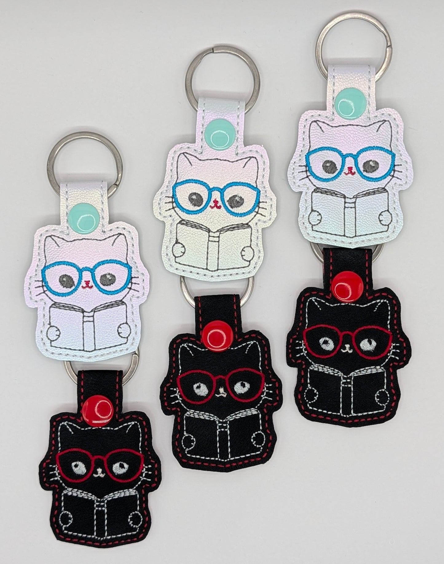 Reading Cat Keychains