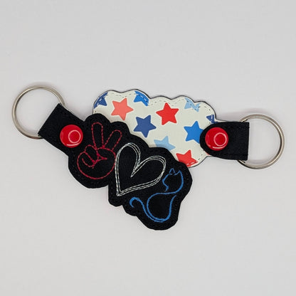 Peace Love Cat Keychains