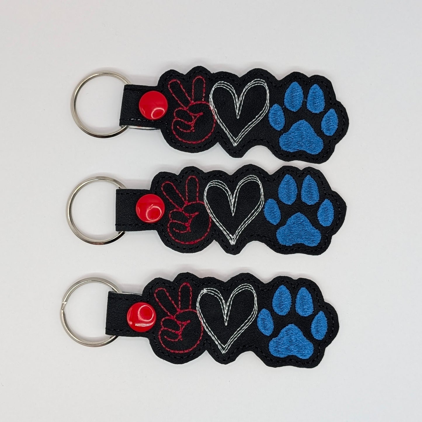 Peace Love Paw Keychains