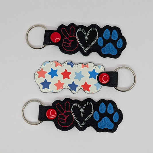 Peace Love Paw Keychains