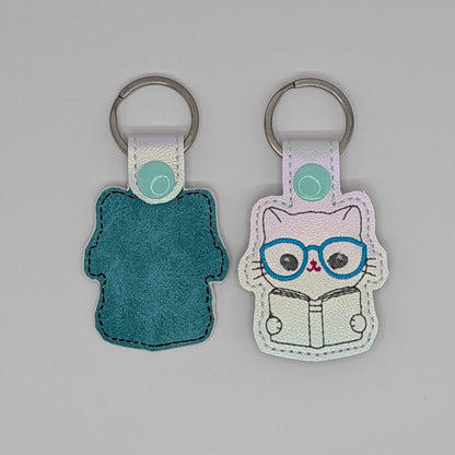 Reading Cat Keychains