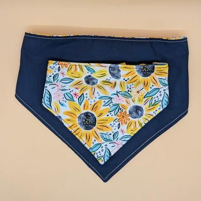 Scrunchie Bandanas (single side)- Watercolor Sunflower
