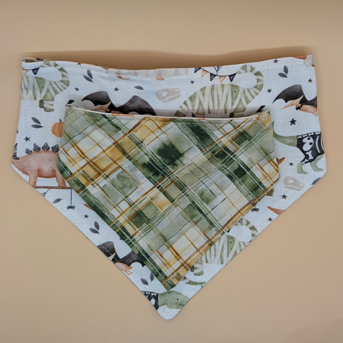 Dino Costume- Reversible Scrunchie Bandana