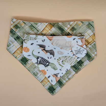 Dino Costume- Reversible Scrunchie Bandana