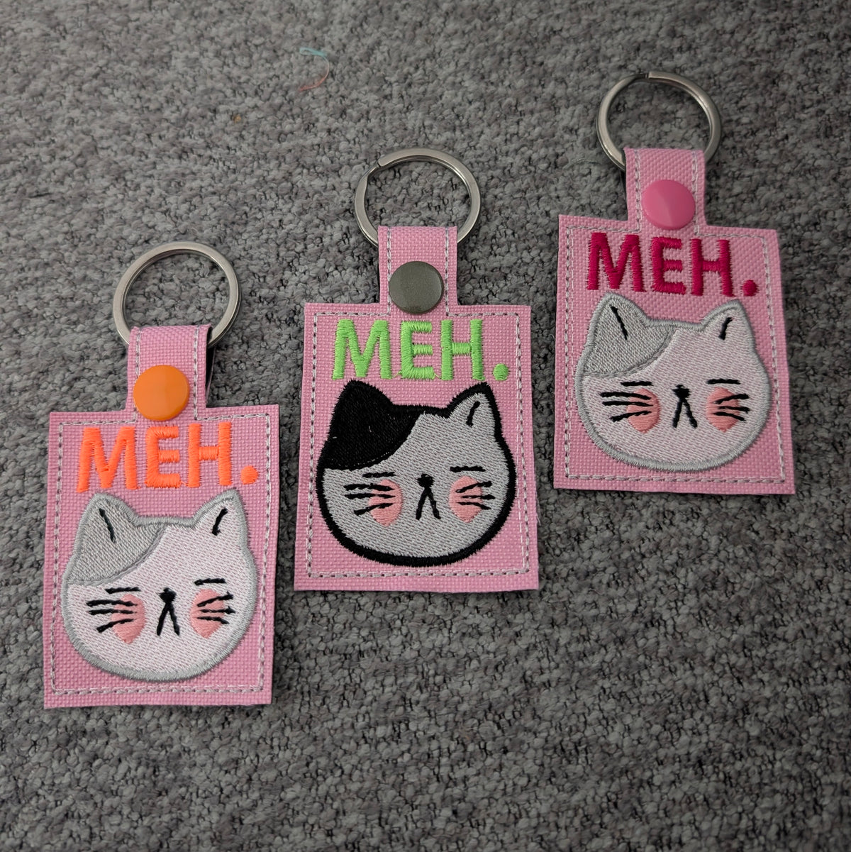 MEH Cat Face- Keychains