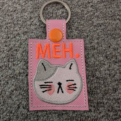 MEH Cat Face- Keychains
