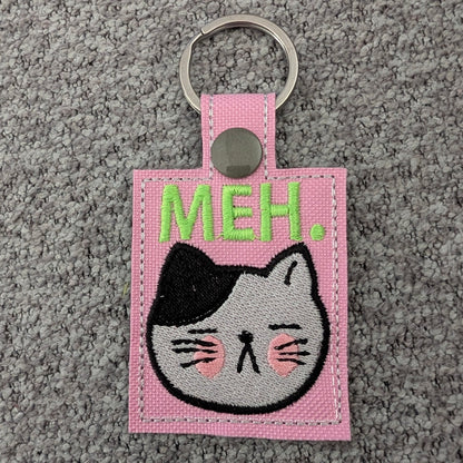 MEH Cat Face- Keychains