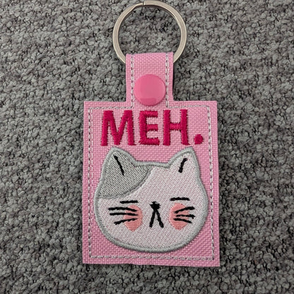 MEH Cat Face- Keychains