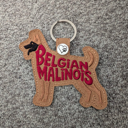Dog Breed Keychains - Belgian Malinois