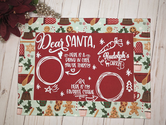 Santa cookies placemat