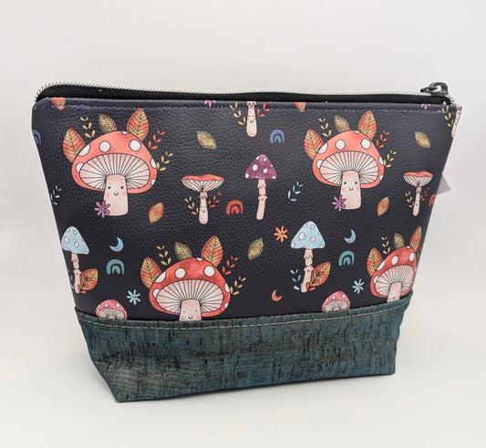 Happy Mushroom Zipper Bag