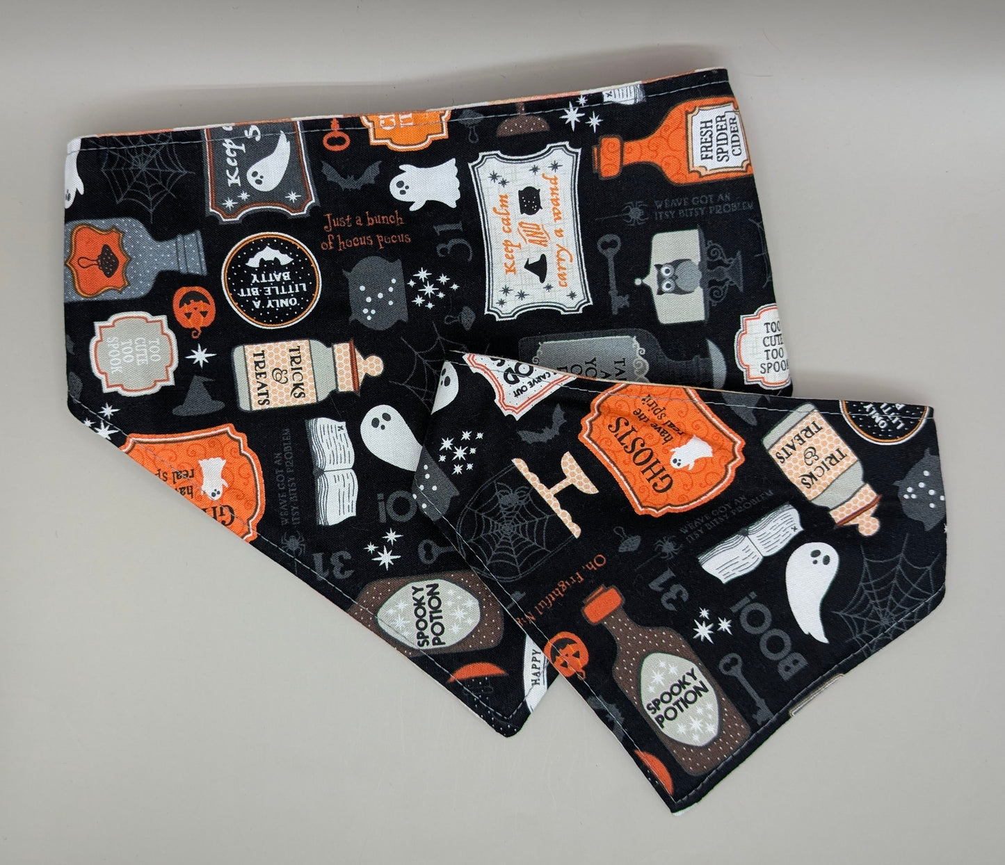 Black Potions Scrunchie Bandana-Reversible