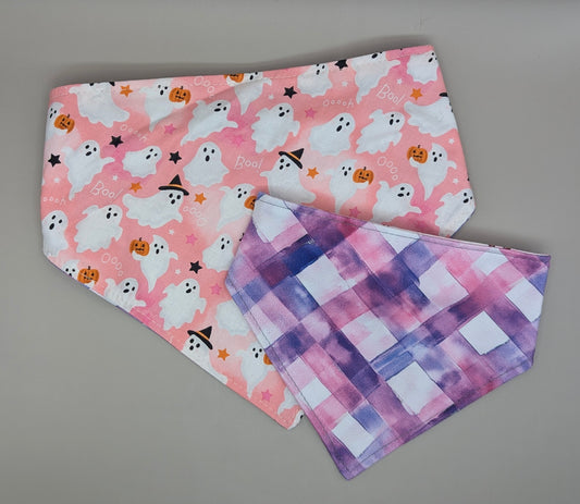 Pink Ghost Scrunchie bandana