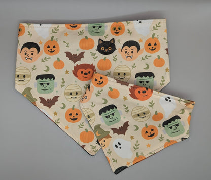 Monsters Head Scrunchie Bandana-Reversible