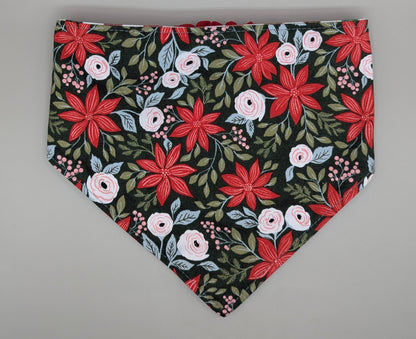 Christmas Floral Scrunchie Bandana- Reversible