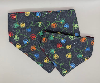 Christmas Lights Scrunchie Bandana- Reversible