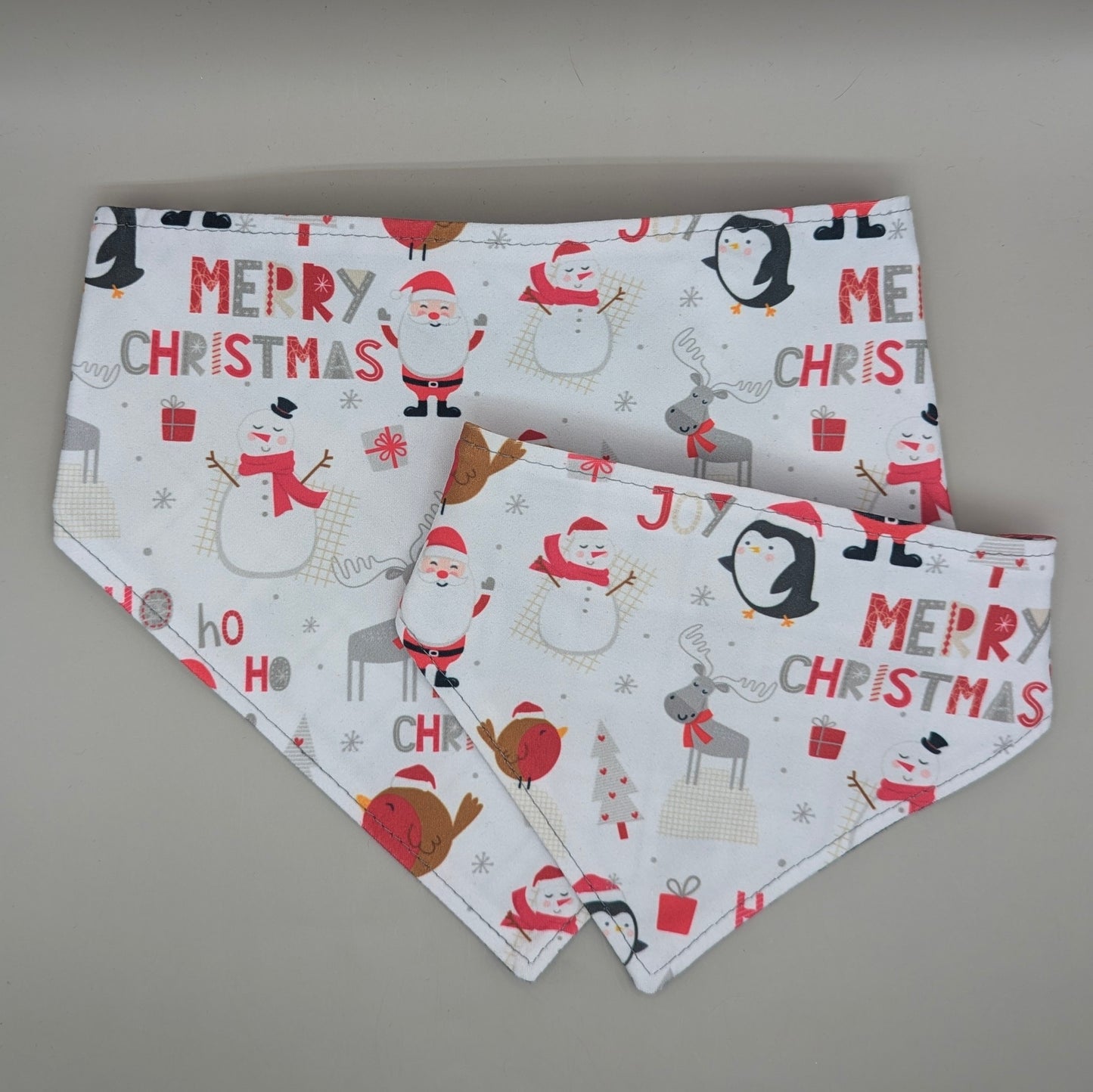 Merry Christmas Scrunchie Bandana- Reversible