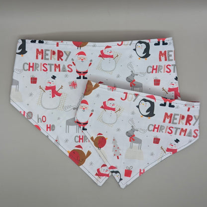 Merry Christmas Scrunchie Bandana- Reversible