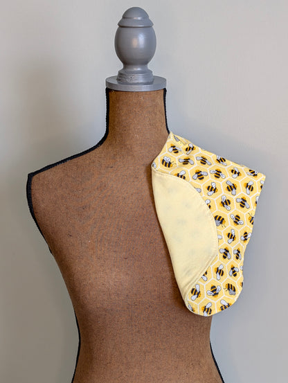 Yellow Bee Burp Cloth