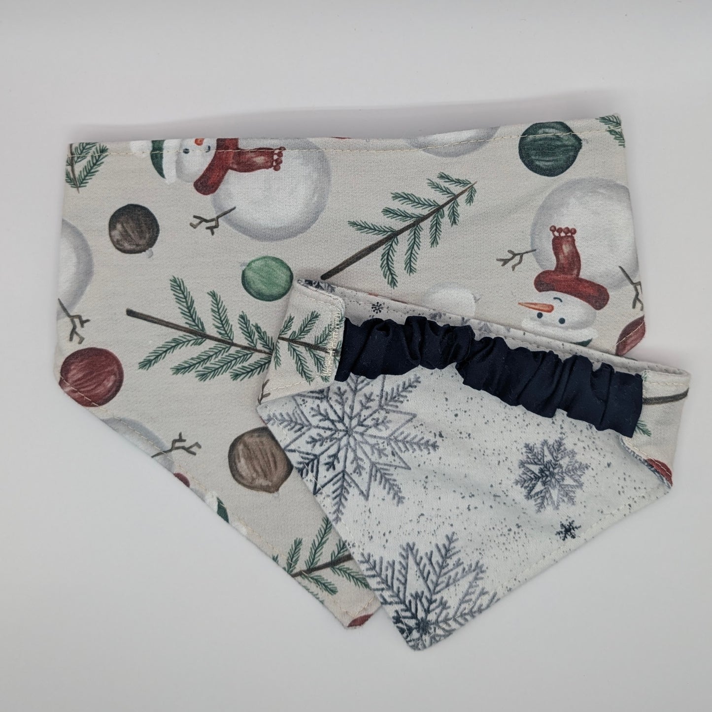 Snowman Scrunchie Bandana- Reversible