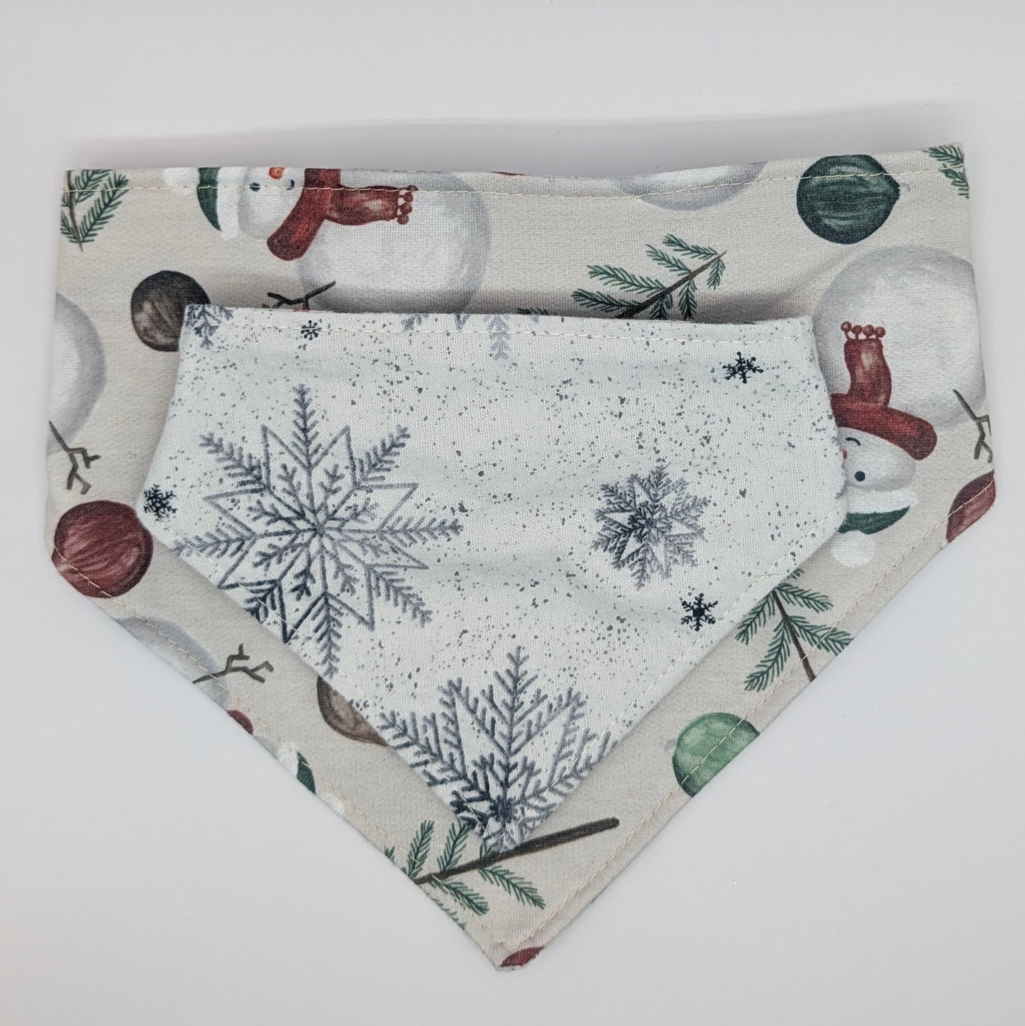 Snowman Scrunchie Bandana- Reversible