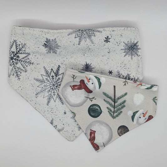 Snowman Scrunchie Bandana- Reversible