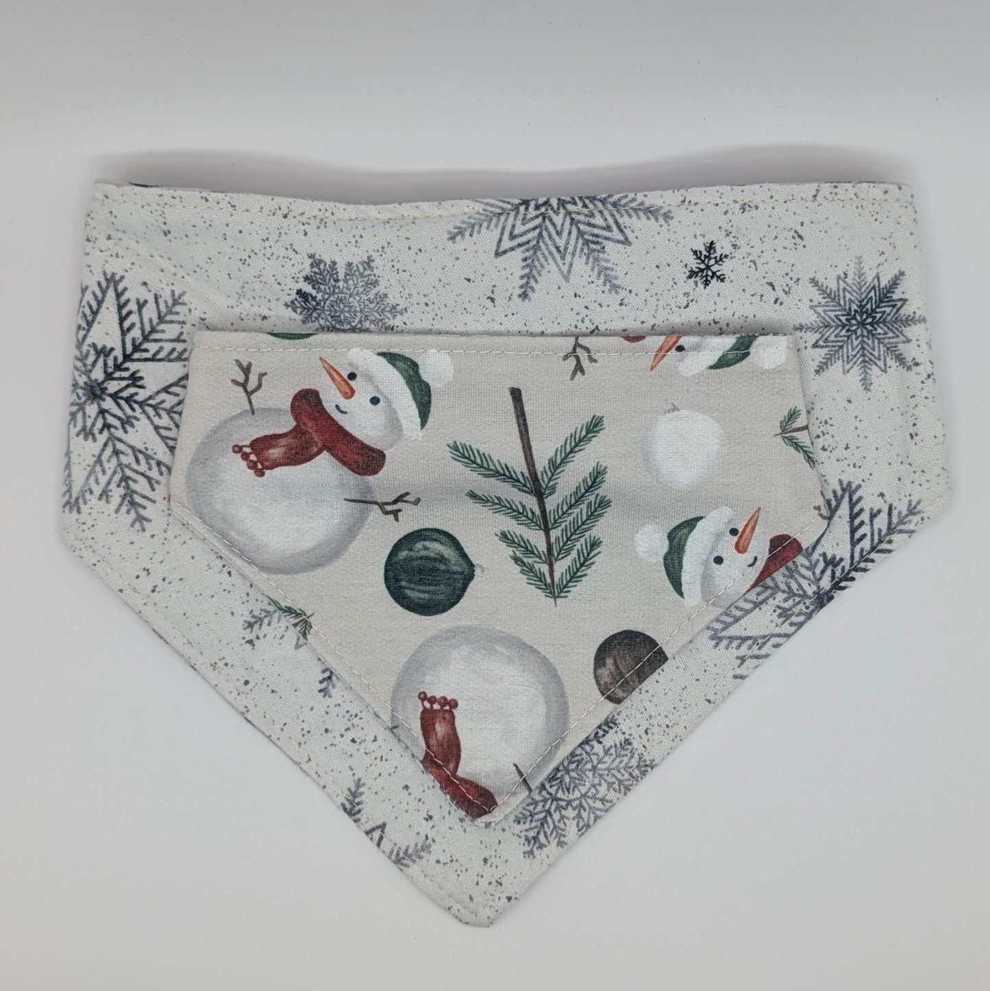 Snowman Scrunchie Bandana- Reversible