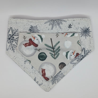 Snowman Scrunchie Bandana- Reversible