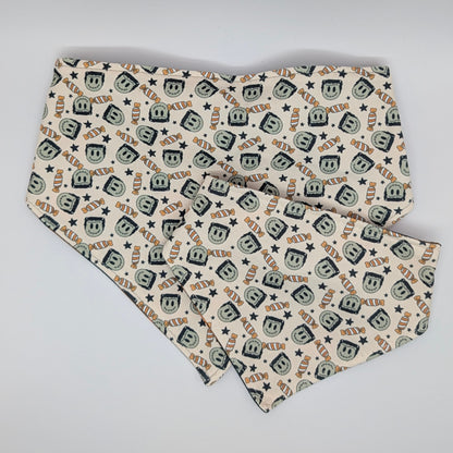Frank's Monster Scrunchie bandana/plaid- reversible
