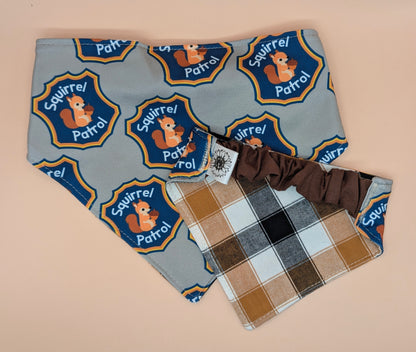 Squirrel Patrol Scrunchie Bandana-reversible