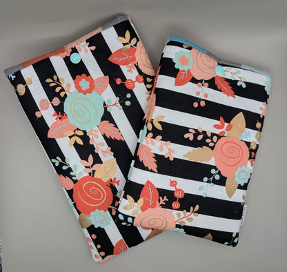 Floral Stripes reader sleeve