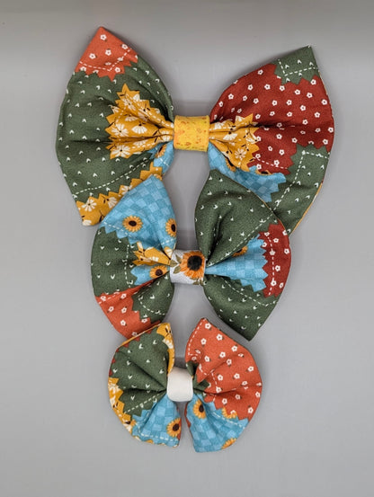 Bellie Bear Bows -Sunflower Plaid