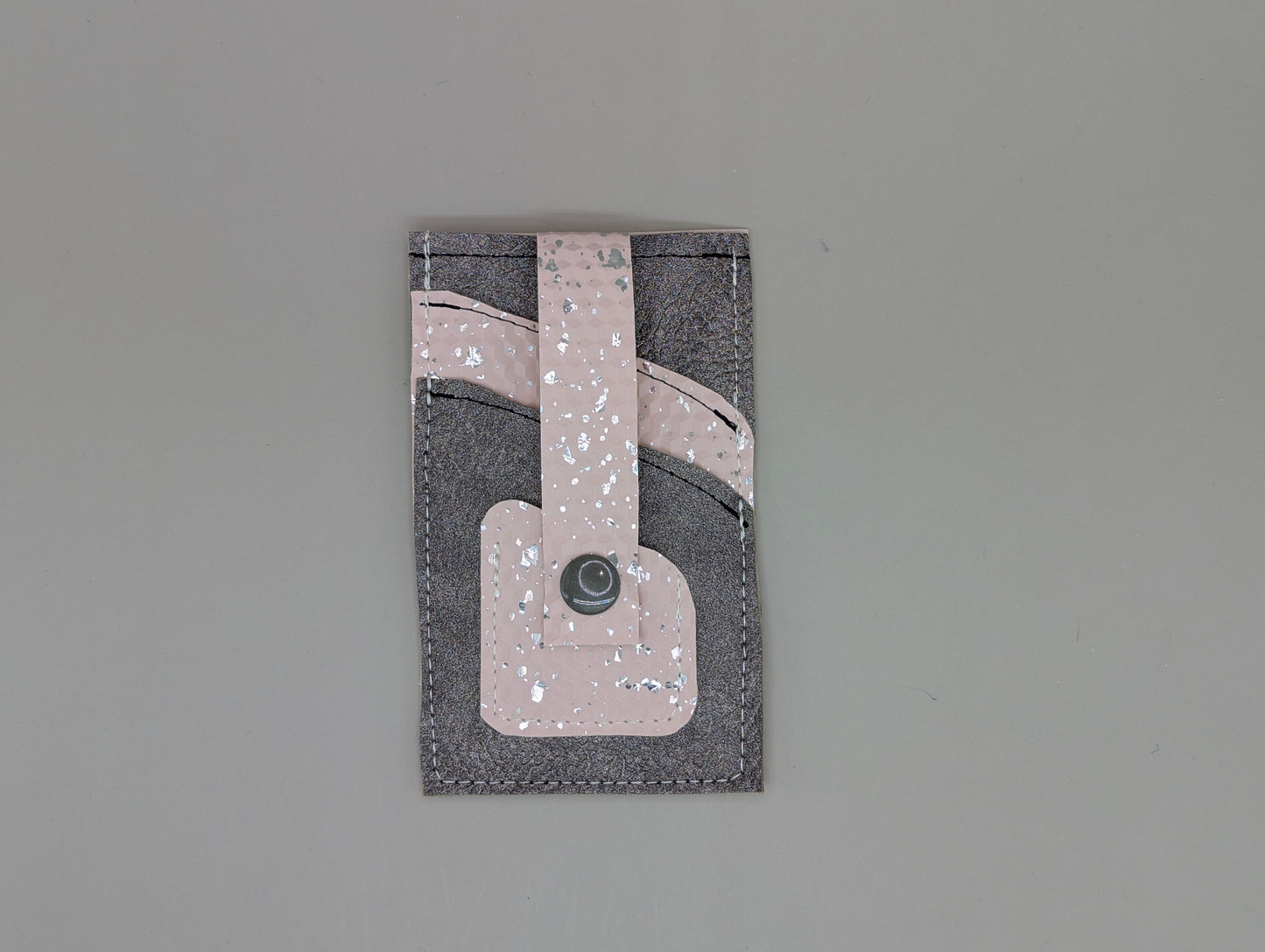 Card wallet /w coin pocket- silver splatter