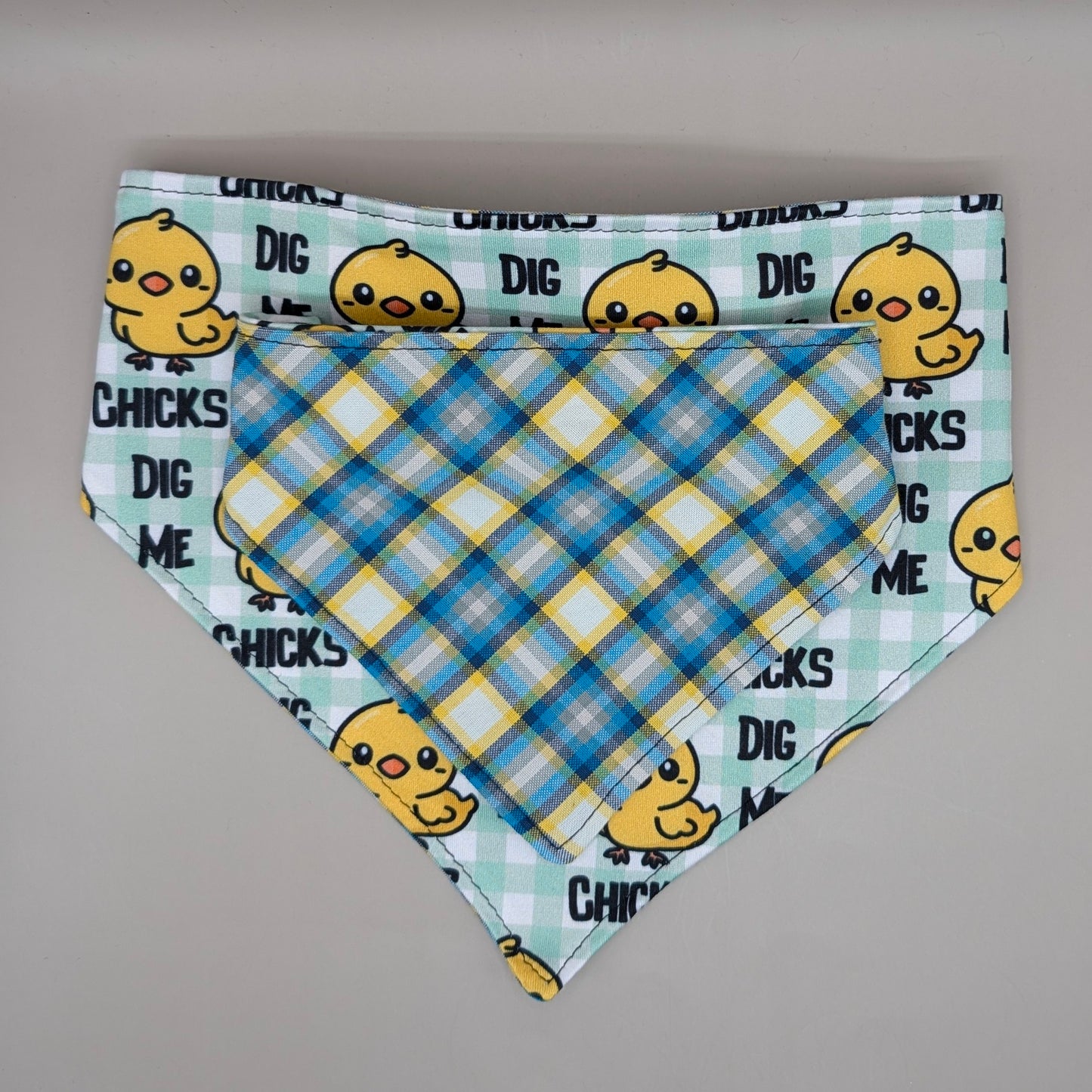 Reversible Scrunchie Bandana- Chicks Dig Me