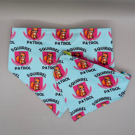 Reversible Scrunchie Bandana- Girly Squirrel