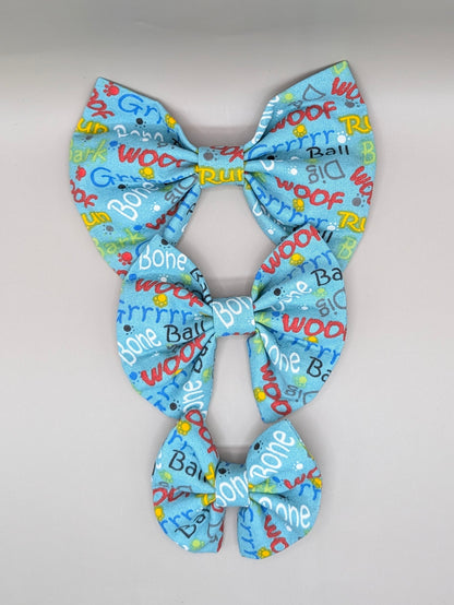 Bellie Bear Bows - Dog Sayings (will not restock)