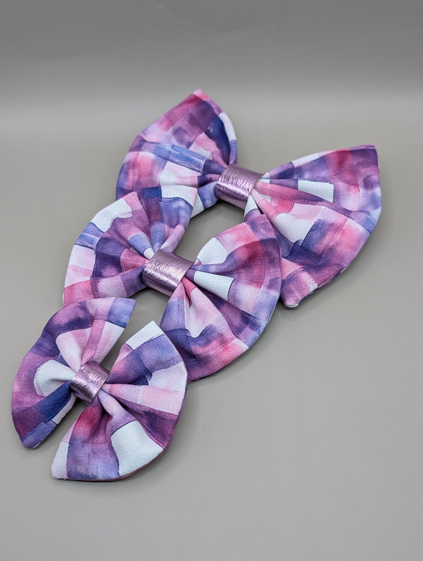 Bellie Bear Bows - Purple Plaid