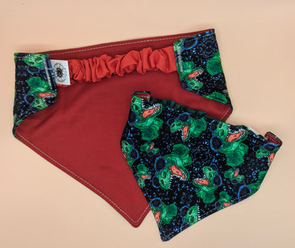 Cool Dino Scrunchie Pet Bandana
