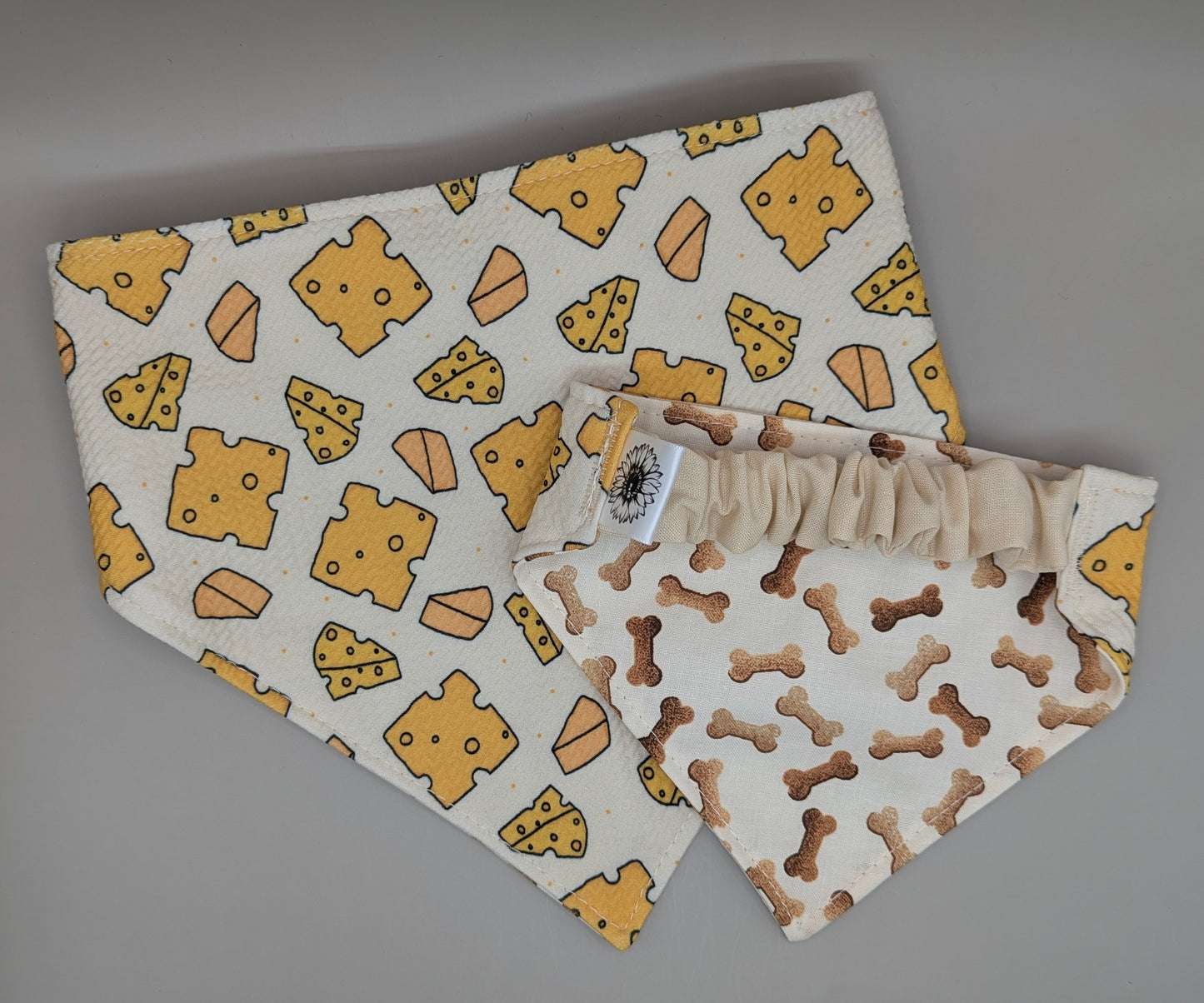 Cheese Scrunchie Bandana-reversible