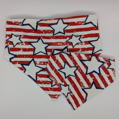 American Hotdog Stars Scrunchie Bandana-reversible