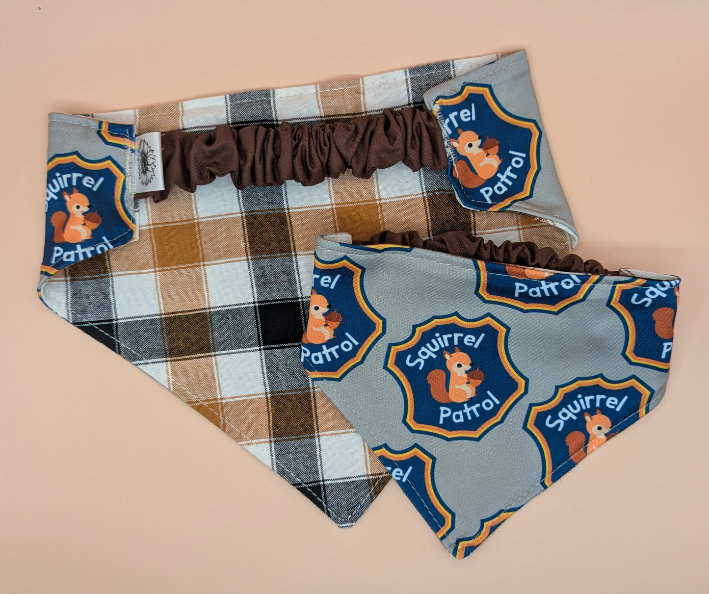 Squirrel Patrol Scrunchie Bandana-reversible