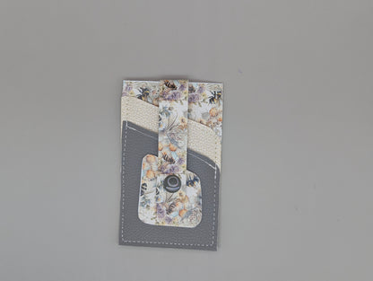 Card wallet /w coin pocket- Pastel Bees