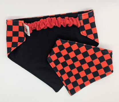 Red checkers Scrunchie Pet Bandana