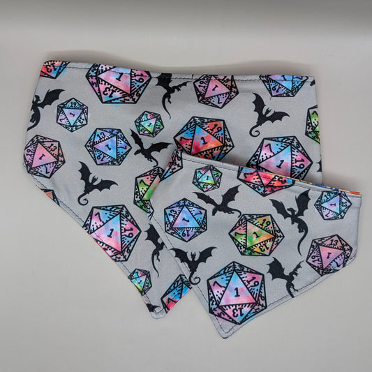 Reversible Scrunchie Bandana- Dice Game