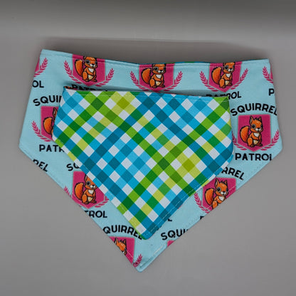 Reversible Scrunchie Bandana- Girly Squirrel