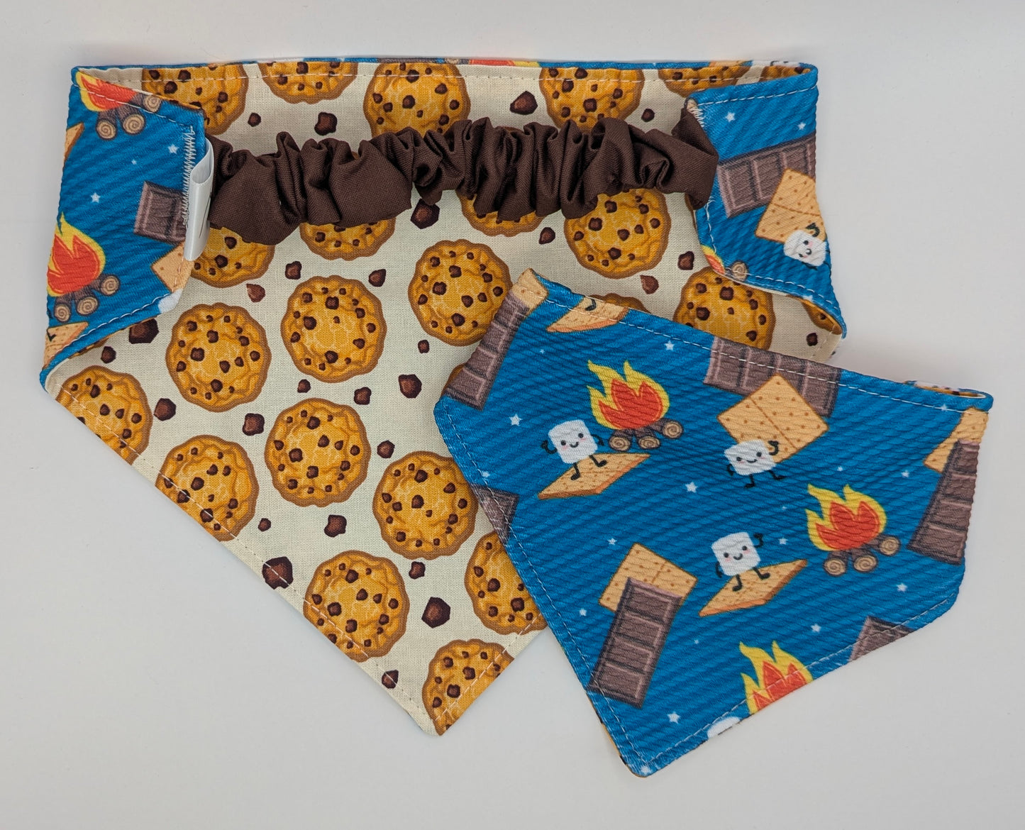 S'mores and Cookies Scrunchie Bandana-reversible