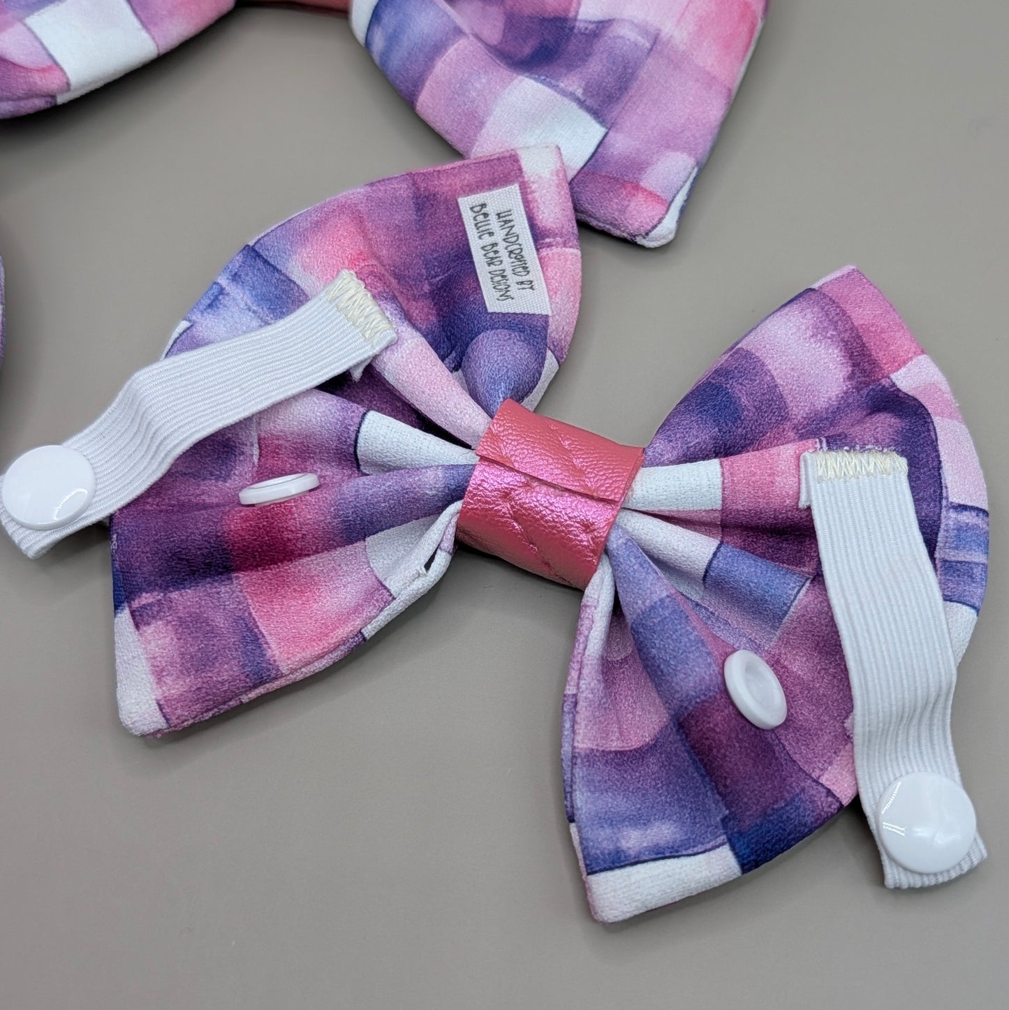 Bellie Bear Bows - Purple Plaid
