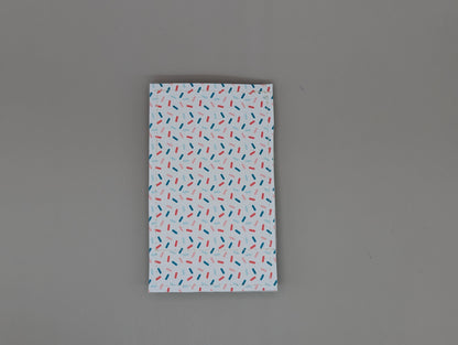 Card wallet /w coin pocket- Blue sprinkle cone
